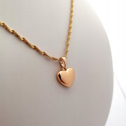 ZŁOTY KOMPLET BIŻUTERII SERCA 18K PREZENT DLA NIEJ DZIEWCZYNY ŻONY MAMY 18K