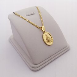 DAMSKI ZŁOTY NASZYJNIK Z ZAWIESZKĄ 925/585 GRAWER NA PREZENT DLA CÓRKI