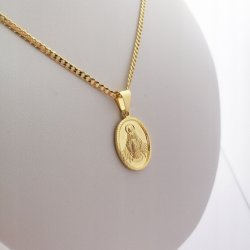 DAMSKI ZŁOTY NASZYJNIK Z ZAWIESZKĄ 925/585 GRAWER NA PREZENT DLA CÓRKI