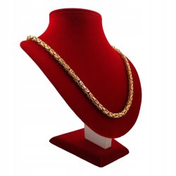 ZŁOTY ŁAŃCUSZEK MĘSKI 585/925 SPLOT KRÓLEWSKI SREBRO POZŁACANE 50 CM 5 MM