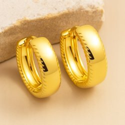 KOLCZYKI ZŁOTE POZŁACANE KOŁA KÓŁKA STAL CHIRURGICZNA 1,5 CM DLA NIEJ 18K