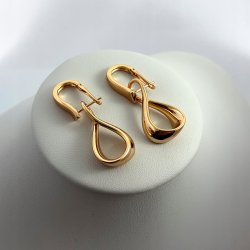 ZLOTE KOLCZYKI WISZĄCE DŁUGIE NIESKOŃCZONOŚĆ 18K PREZENT DLA DZIEWCZYNY
