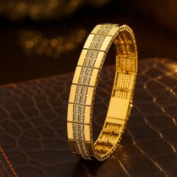 GRUBA DAMSKA ZŁOTA BRANSOLETKA POZŁACANA 20 CM 12 MM ROYAL LUXURY, PREMIUM