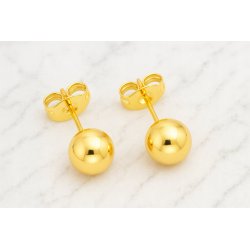 ZŁOTE DAMSKIE KOLCZYKI KULKI KULECZKI 10MM STAL CHIRURGICZNA PREZENT 18K