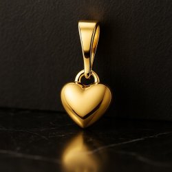 DELIKATNA ZŁOTA ZAWIESZKA SERCE SERDUSZKO CELEBRYTKA STAL CHIRURGICZNA 18K