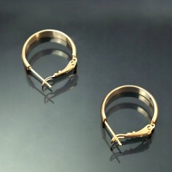 DAMSKIE ZŁOTE / POZŁACANE KOLCZYKI ZE STALI CHIRURGICZNEJ KÓŁKA 18K PREZENT