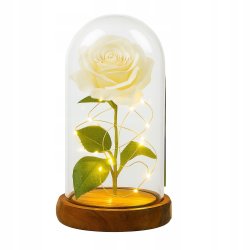 PIĘKNY ZNICZ NA GRÓB, RÓŻA WIECZNA LED JAK SOLARNY DLA CÓRKI, ŻONY + GRAWER