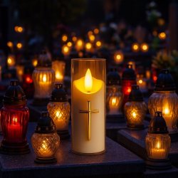WKŁADY DO ZNICZY NA WSZYSTKICH ŚWIĘTYCH 3 SZTUKI DUŻE LAMPIONY NA GRÓB 16CM