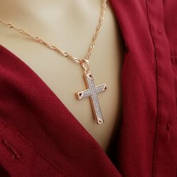 POZŁACANY ŁAŃCUSZEK SINGAPUR ZE STALI CHIRURGICZNEJ SKRĘCANY DŁUGI 70 CM