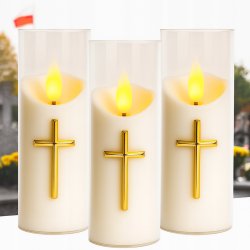 ZNICZ NA GRÓB CMENTARZ LED NOWOCZESNY NA WSZYSTKICH ŚWIĘTYCH, NA BATERIE
