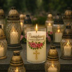 12x ZNICZ ŚWIECA LED WKŁADY DO ZNICZY NA GRÓB CMENTARZ WSZYSTKICH ŚWIĘTYCH