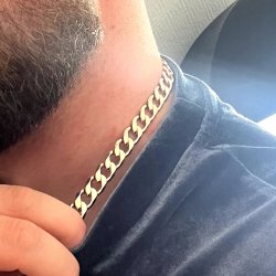 ZŁOTY GRUBY ŁAŃCUSZEK PANCERKA 18K SZEROKI / SOLIDNY NA PREZENT + DEDYKACJA