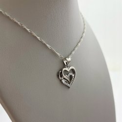PIĘKNY ZESTAW PREZENTOWY NA DZIEŃ NAUCZYCIELA, RÓZA WIECZNA + NASZYJNIK 925