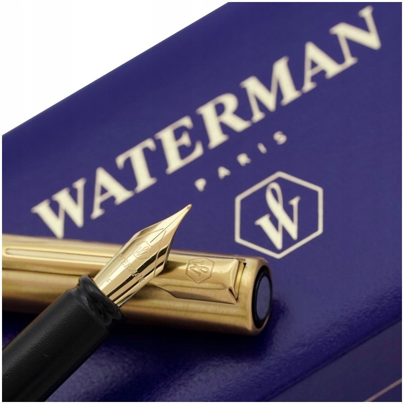 ZŁOTE PIÓRO WIECZNE WATERMAN 24K + PUDEŁKO Z GRAWEREM NA DZIEŃ NAUCZYCIELA