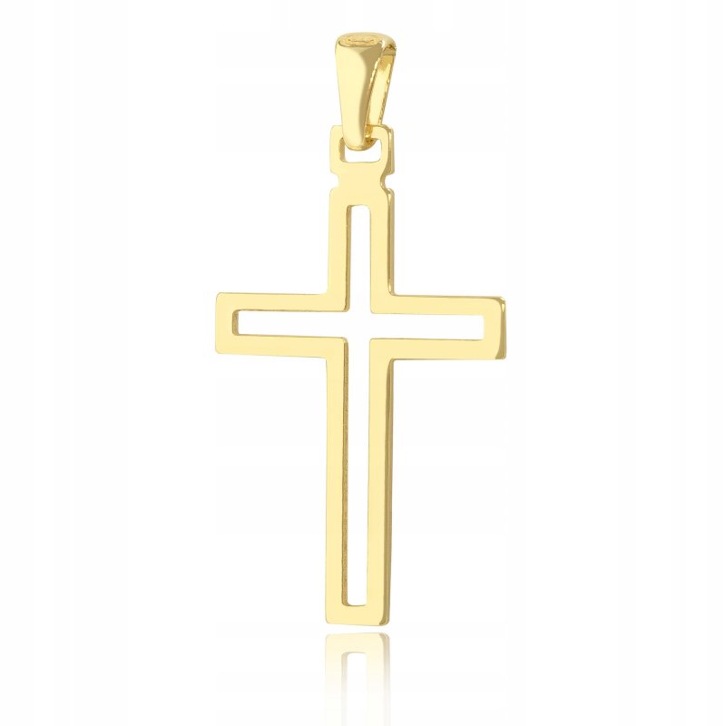 POZŁACANA ZAWIESZKA WISIOREK KRZYŻYK DAMSKI DLA KOBIETY SREBRO PRÓBA 925