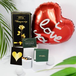 PREZENT DLA KOBIETY NA 30 40 URODZINY ROCZNICĘ ZESTAW NASZYJNIK + RÓŻA LED