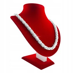 POTĘŻNY GRUBY ŁAŃCUCH MĘSKI SPLOT KRÓLEWSKI, 65 cm 8 mm SREBRO 925 PEŁNY