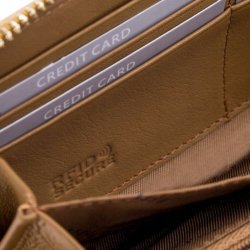 PORTFEL DAMSKI SKÓRZANY ZŁOTY BETLEWSKI LAKIEROWANY DUŻY RFID ORYGINALNY