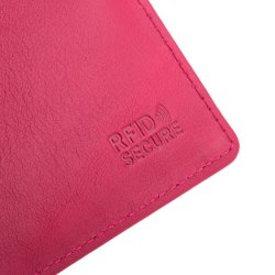 PORTFEL DAMSKI SKÓRZANY RÓŻOWY BETLEWSKI LAKIEROWANY DUŻY RFID ORYGINALNY