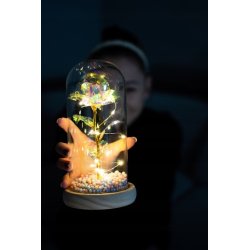 PREZENT NA 30 40 50 60 URODZINY / RÓŻA WIECZNA LED Z GRAWEREM GRAWER GRATIS