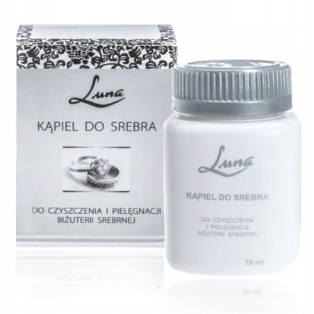 PŁYN DO CZYSZCZENIA BIŻUTERII SREBRNEJ 70 ML LUNA / SKUTECZNY / RENOMOWANY