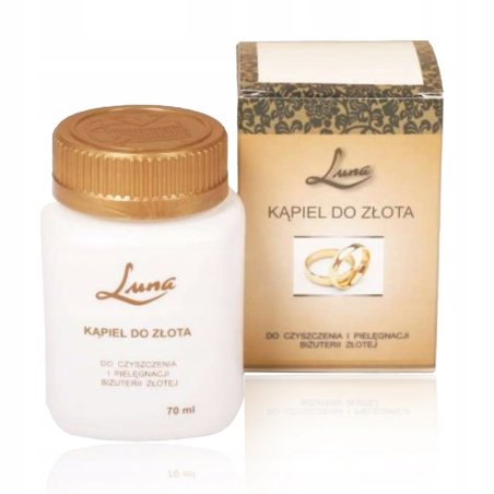 PŁYN DO CZYSZCZENIA BIŻUTERII ZŁOTEJ 70 ML LUNA / SKUTECZNY / RENOMOWANY
