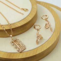 PREZENT DLA ŻONY NA ROCZNICĘ ŚLUBU 18K KOMPLET BIŻUTERII GRECKIEJ + GRAWER