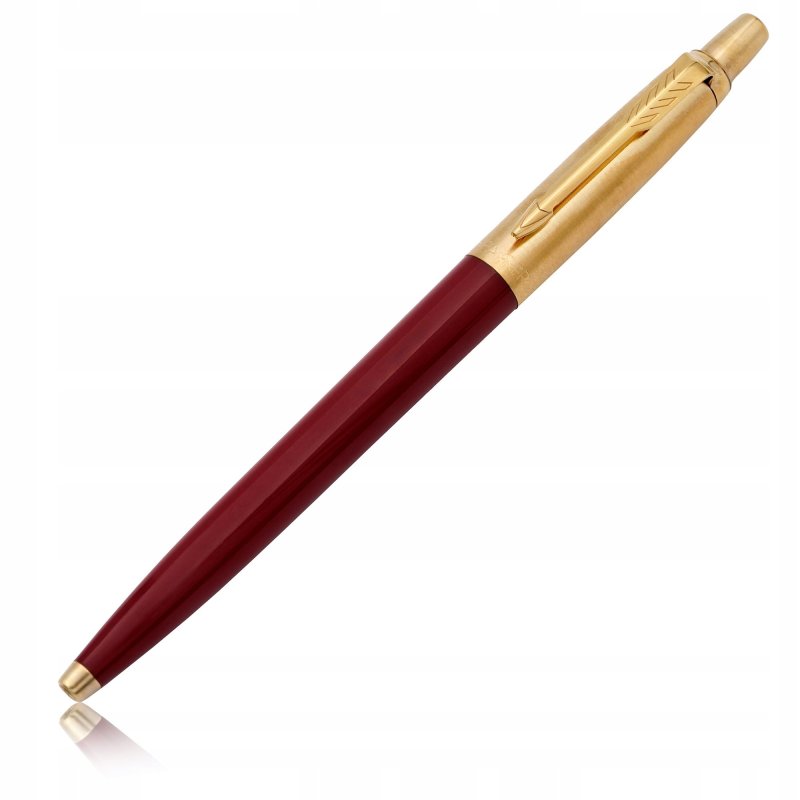 ZŁOTY DŁUGOPIS PARKER JOTTER CZERWONY 24 KARATY + PUDEŁKO Z ETUI + GRAWER