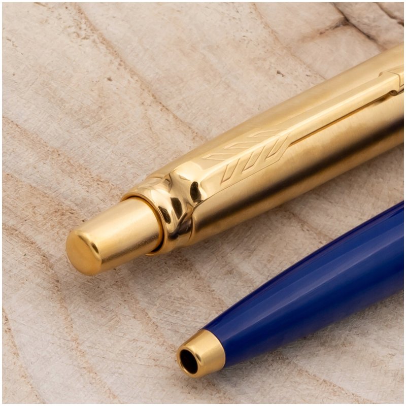 ZŁOTY DŁUGOPIS PARKER JOTTER GRANATOWY 24 KARATY + PUDEŁKO Z ETUI + GRAWER