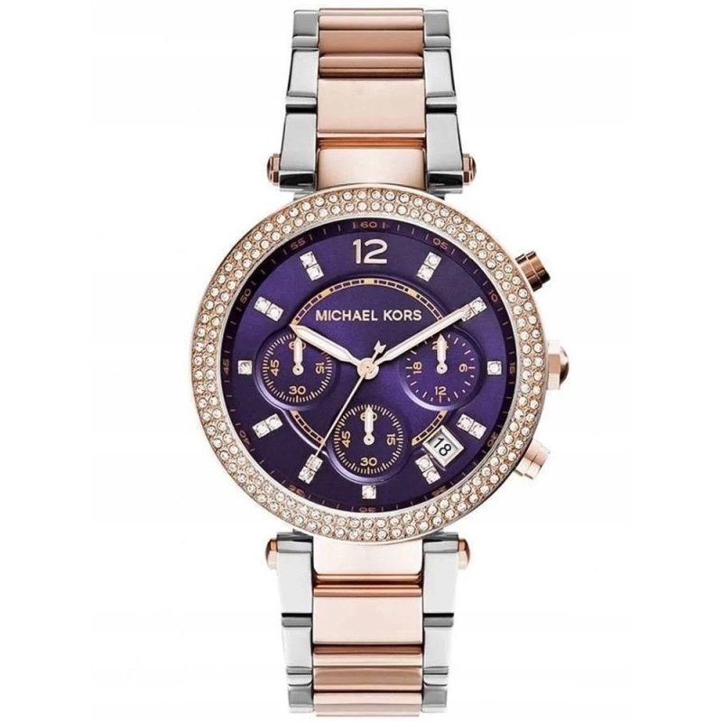 ZŁOTY DAMSKI ZEGAREK MICHAEL KORS RÓŻOWE ZŁOTO + CYRKONIE + BOX NA PREZENT