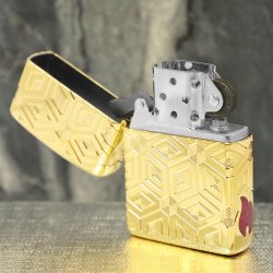 ZŁOTA ZAPALNICZKA ZIPPO BOXES ALL OVER PREMIUM 24 KARATY+CERTYFIKAT GRAWER