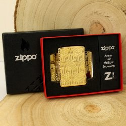 ZŁOTA ZAPALNICZKA ZIPPO BOXES ALL OVER PREMIUM 24 KARATY+CERTYFIKAT GRAWER