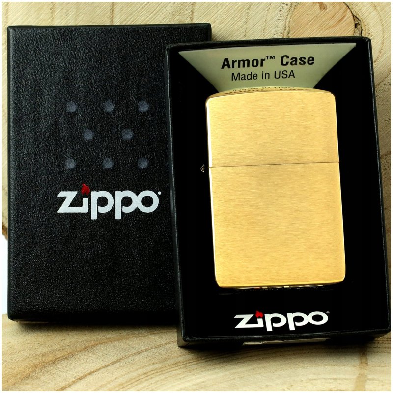 ORYGINALNA ZAPALNICZKA ZIPPO ARMOR BRASS MOTYW NA PREZENT + GRAWER