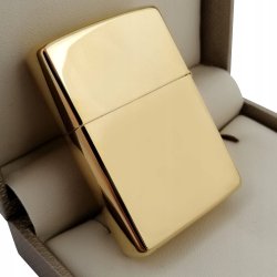 ZŁOTA ZAPALNICZKA ZIPPO SKULL DESING 24K NA PREZENT + CERTFIKAT + GRAWER