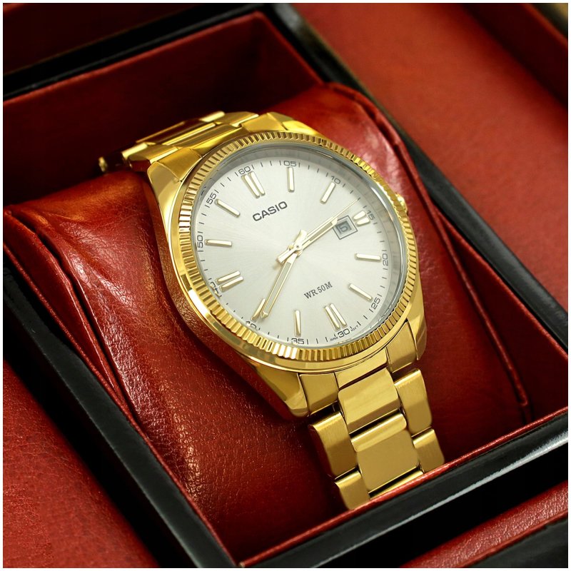 LUKSUSOWY DAMSKI ZŁOTY ZEGAREK CASIO 24K CERTYFIKAT / UNIKATOWY PREZENT