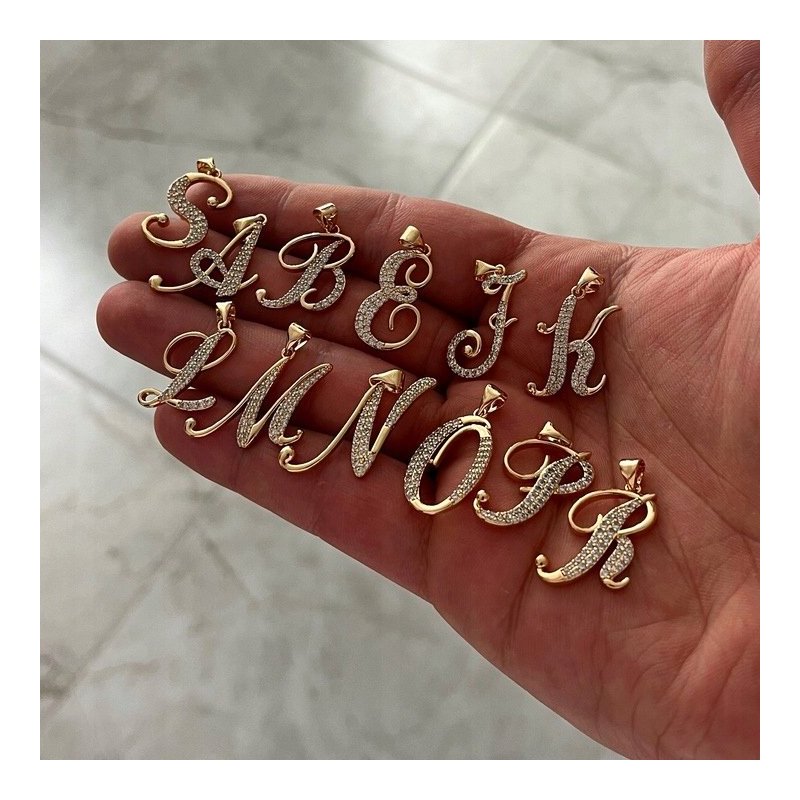 BIŻUTERIA DZIECIĘCA, ZŁOTY NASZYJNIK LITERKA "J" DLA DZIEWCZYNKI 40cm 18K