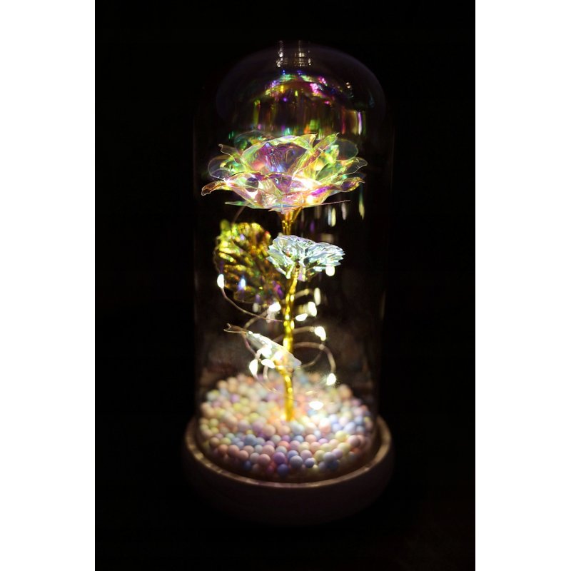 SREBRNY NASZYJNIK SERCE 925+RÓŻA LED, DLA KOBIETY, ŻONY, MAMY, BABCI, CÓRKI