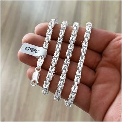 GRUBY SREBRNY NASZYJNIK DAMSKI SPLOT KRÓLEWSKI SREBRO 925 65cm/4,3mm+GRATIS