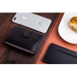 PORTFEL MĘSKI SKÓRZANY BETLEWSKI CZARNY DUŻY Z RFID + PUDEŁKO
