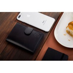 PORTFEL MĘSKI SKÓRZANY BETLEWSKI CZARNY DUŻY Z RFID + PUDEŁKO