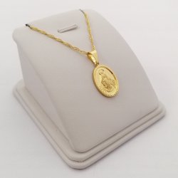 BIŻUTERIA DAMSKA, ZŁOTY, POZŁACANY NASZYJNIK DAMSKI Z ZAWIESZKĄ SREBRO 925