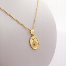 BIŻUTERIA DAMSKA, ZŁOTY, POZŁACANY NASZYJNIK DAMSKI Z ZAWIESZKĄ SREBRO 925