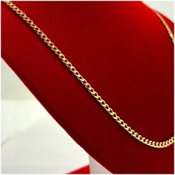 ELEGANCKI DŁUGI POZŁACANY ŁAŃCUSZEK DAMSKI PANCERKA 70 CM SREBRO PR. 925