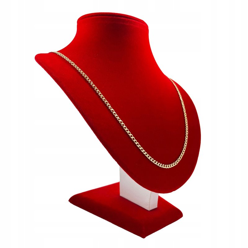 ELEGANCKI DŁUGI POZŁACANY ŁAŃCUSZEK DAMSKI PANCERKA 65 CM SREBRO PR. 925