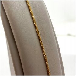 PIĘKNA ZŁOTA BRANSOLETKA DAMSKA DAISY 16cm/1,7mm SREBRNA PR. 925 PREZENT
