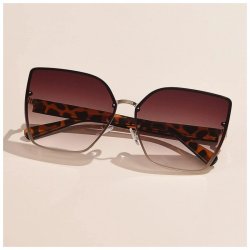 DAMSKIE OKULARY PRZECIWSŁONECZNE KOCIE Z POLARYZACJĄ + FILTR UV400 PANTERKA