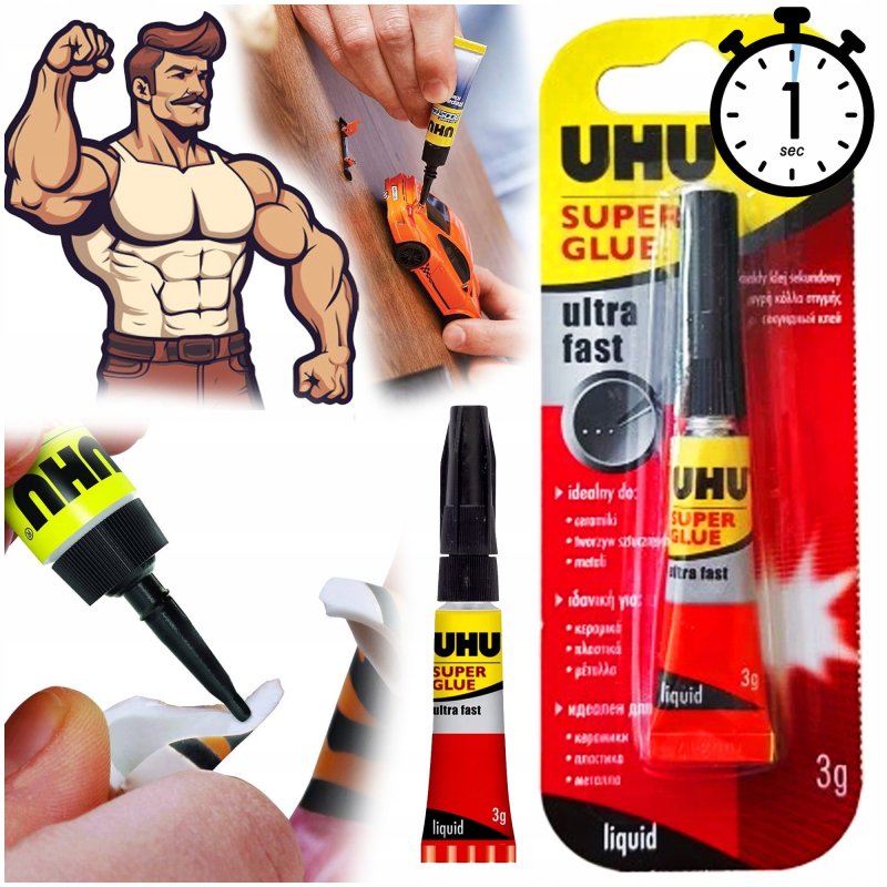 4x SUPER MOCNY KLEJ SUPER GLUE W ŻELU SKUTECZNY / UNIWERSALNY / SPRAWDZONY