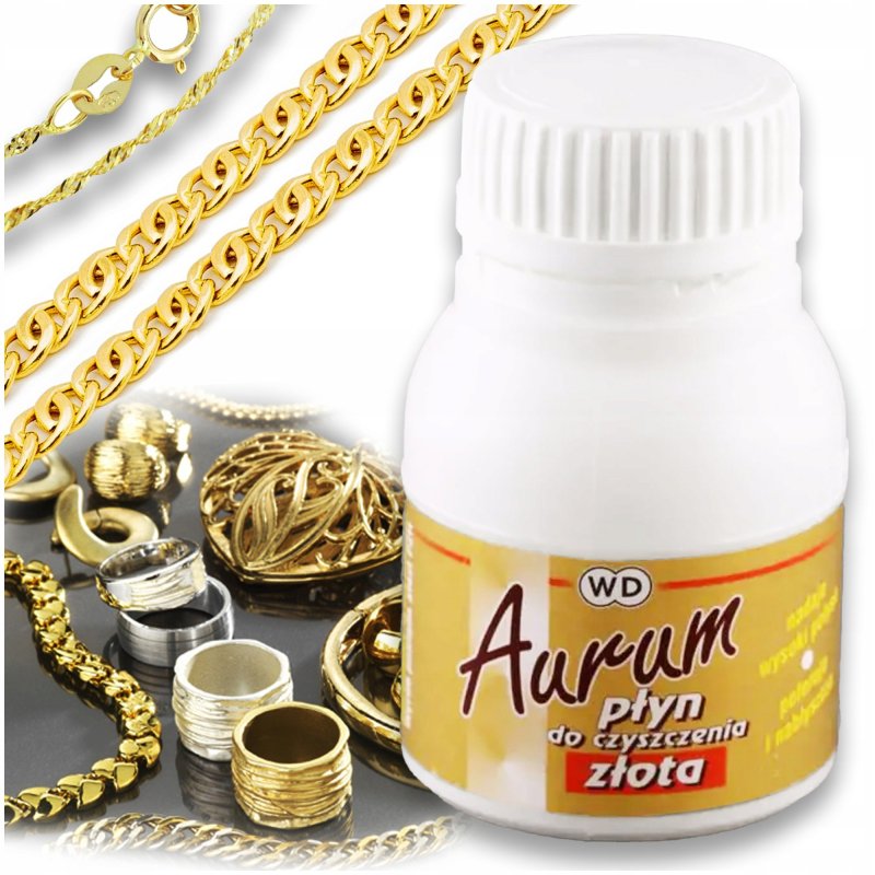 3x PŁYN DO CZYSZCZENIA ZŁOTA BIŻUTERII ZŁOTEJ AURUM 70 ML MOCNY I SKUTECZNY
