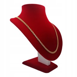 ZŁOTY MĘSKI ŁAŃCUSZEK GARIBALDI 925/585 55CM 14K PREZENT DLA NIEGO CHŁOPAKA