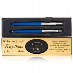 ZESTAW PIORO I DLUGOPIS PARKER JOTTER NIEBIESKI Z GRAWEREM+DEDYKACJA GRATIS